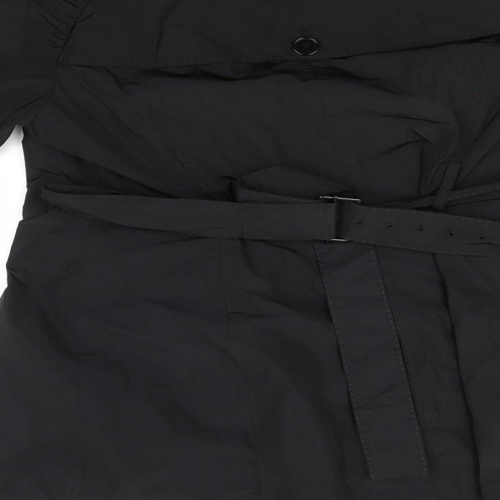 Preworn Womens Black Overcoat Coat
