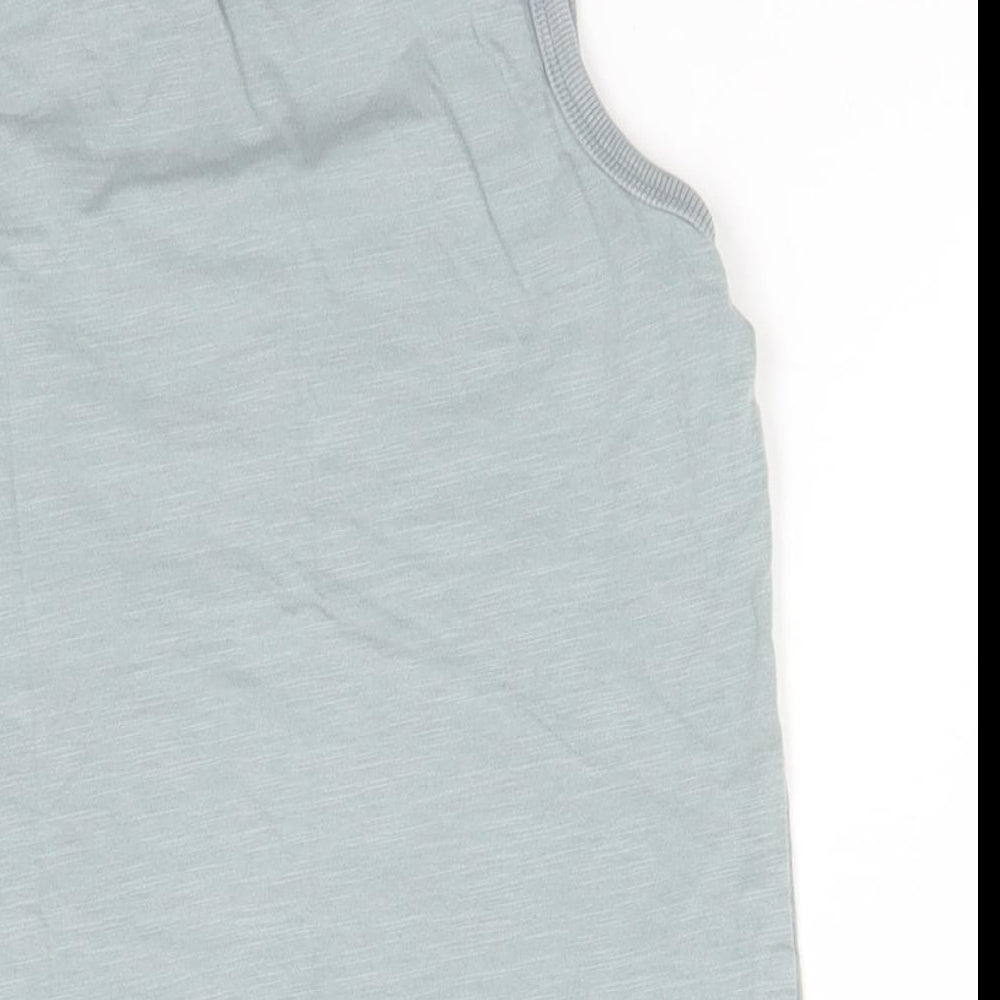 Next Boys Green Cotton Basic Tank Size 5 Years Round Neck