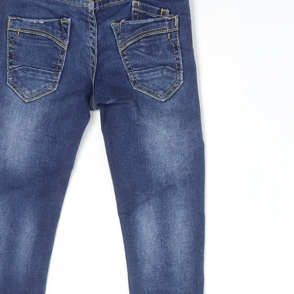SMALL GANG Boys Blue Cotton Jeans Size 18 Months