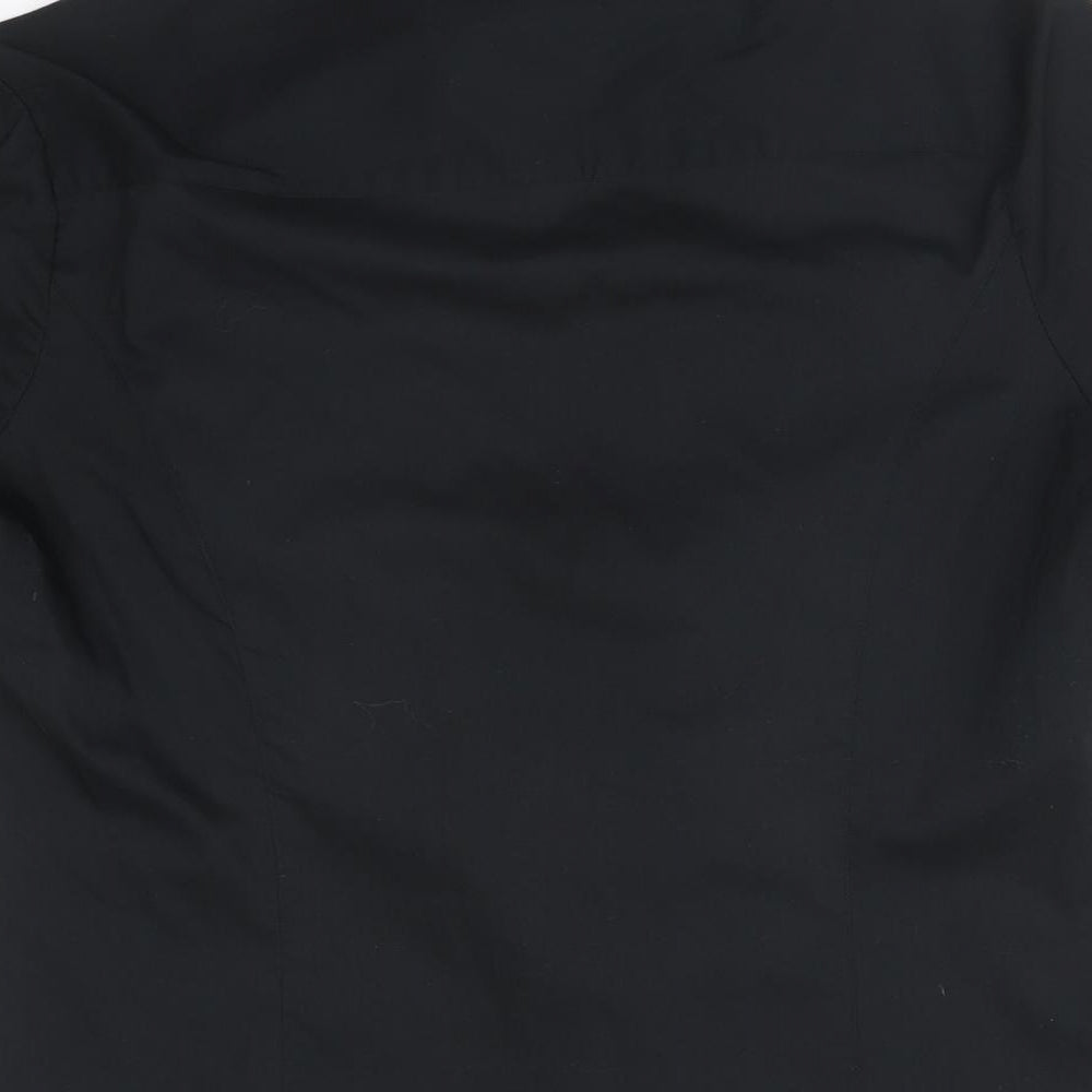 George Womens Black Polyester Basic Button-Up Size 12 Collared