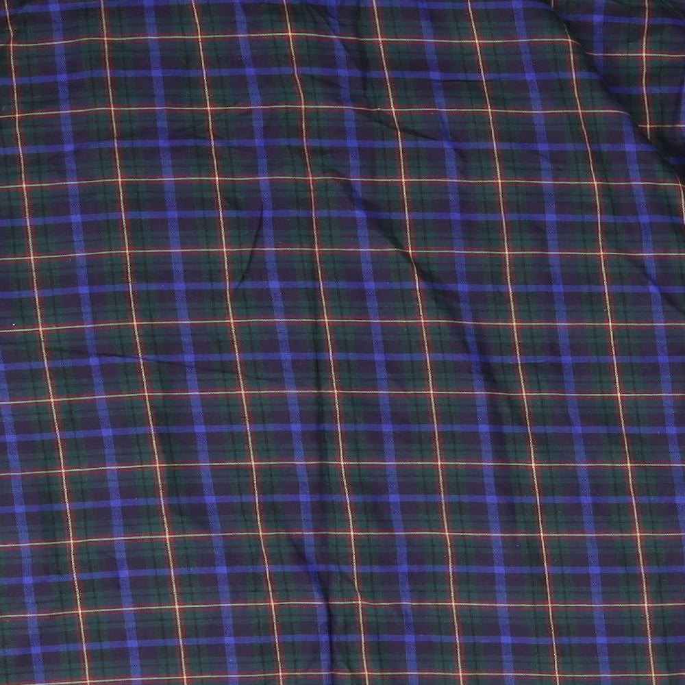 Marks & Spencer Womens Green Check Cotton Pyjama Top Size 12 - Green Blue Red Yellow
