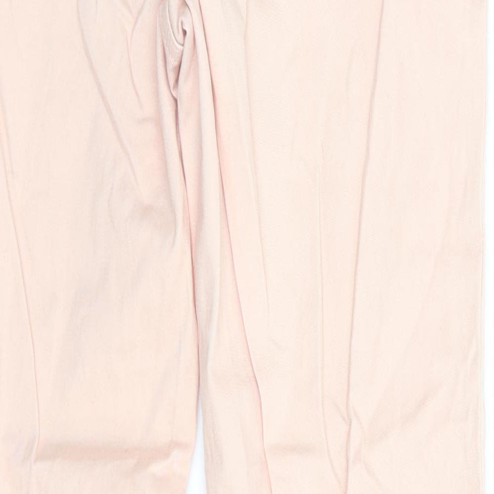 Casual Collection by F&F Womens Orange Cotton Chino Trousers Size 8 L29 in Regular - Peach in Colour