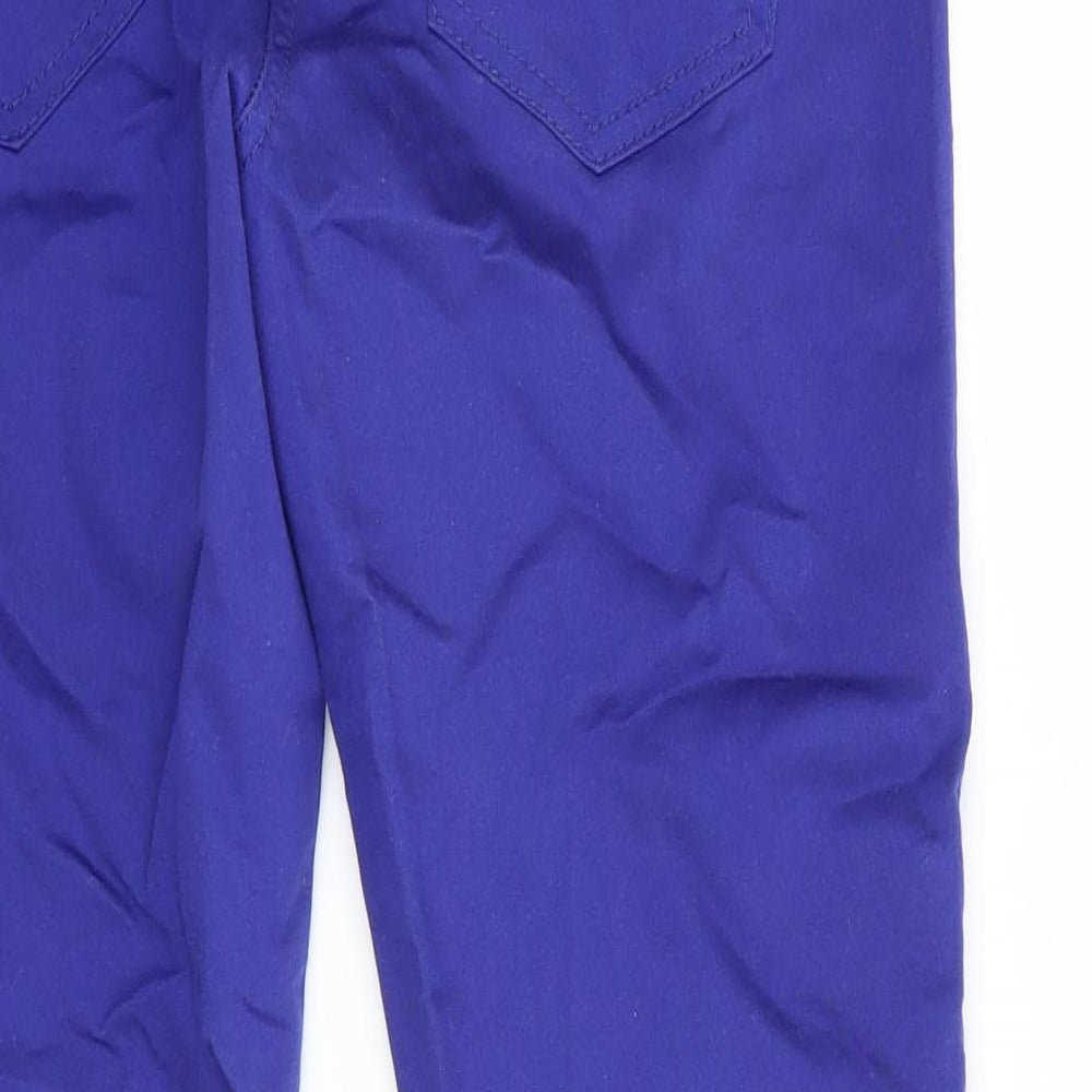 F&F Womens Purple Cotton Chino Trousers Size 10 L27 in Regular