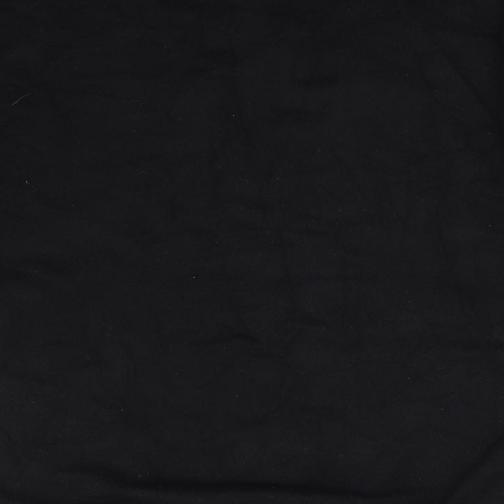 Grow Style Womens Black High Neck Nylon Pullover Jumper Size L