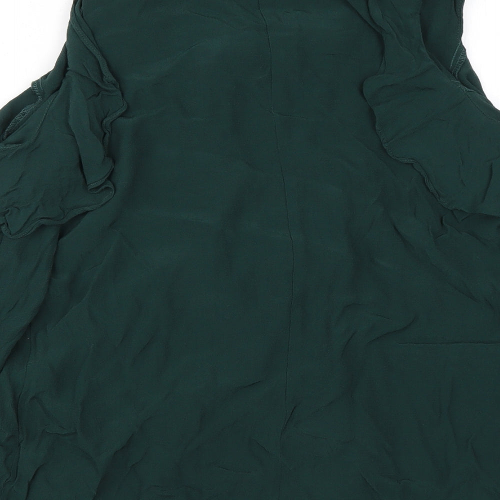 Debenhams Womens Green Viscose Basic Blouse Size 14 Off the Shoulder