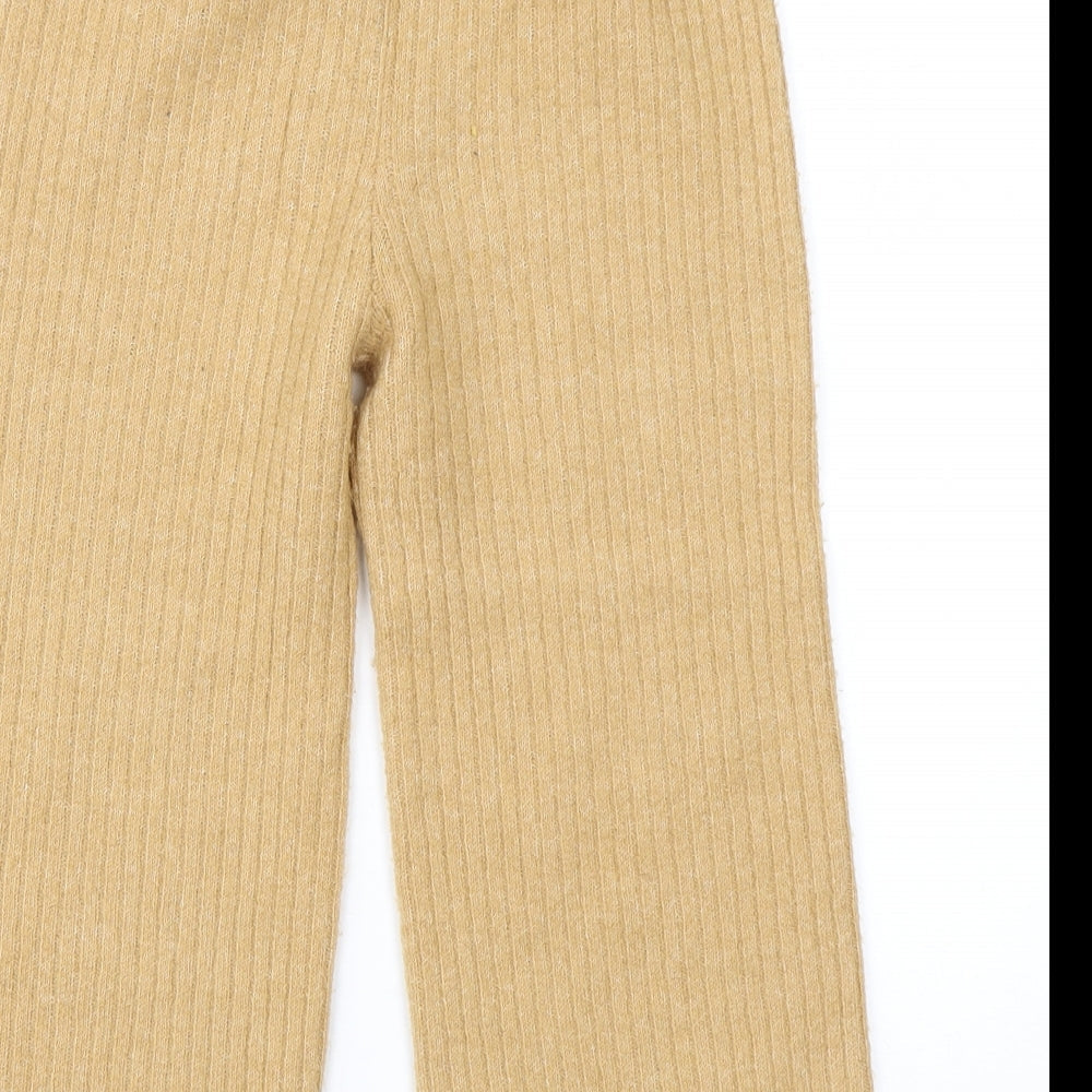 TU Girls Yellow Acrylic Trousers Size 9 Months Regular