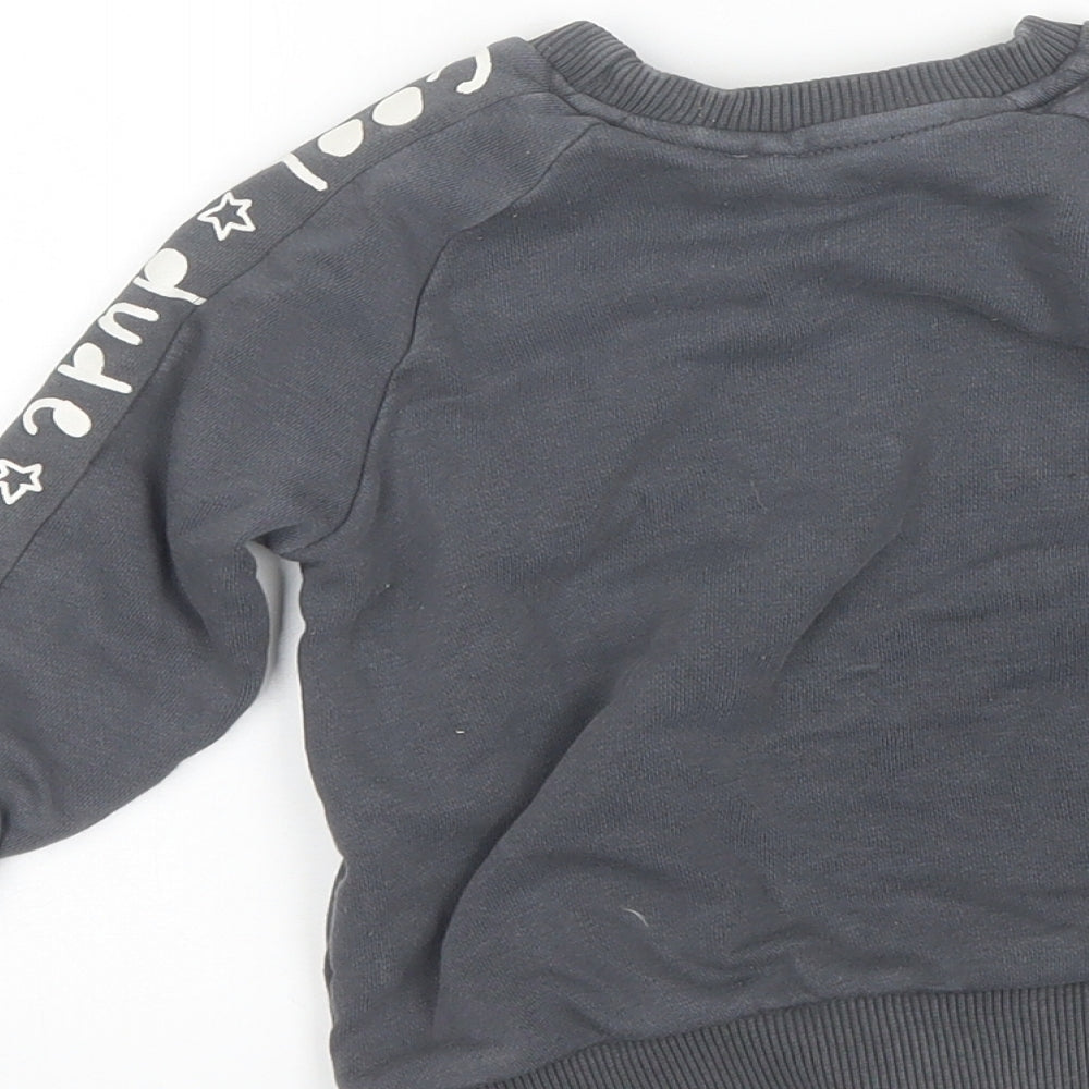 George Baby Grey Cotton Pullover Jumper Size 18-24 Months