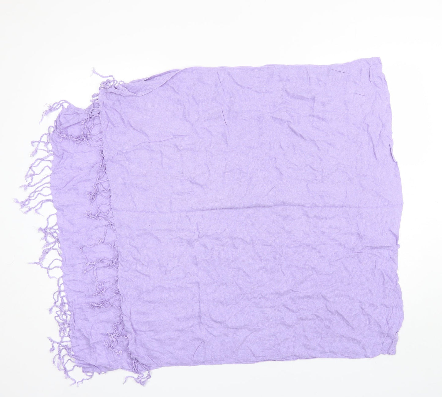 Preworn Unisex Purple Cotton Blend Scarf