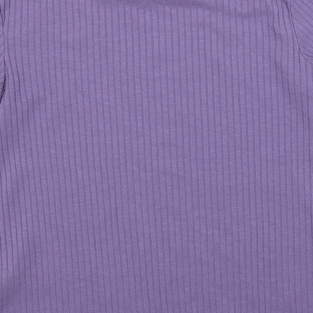 Marks & Spencer Womens Purple Round Neck Polyester Pullover Jumper Size 10