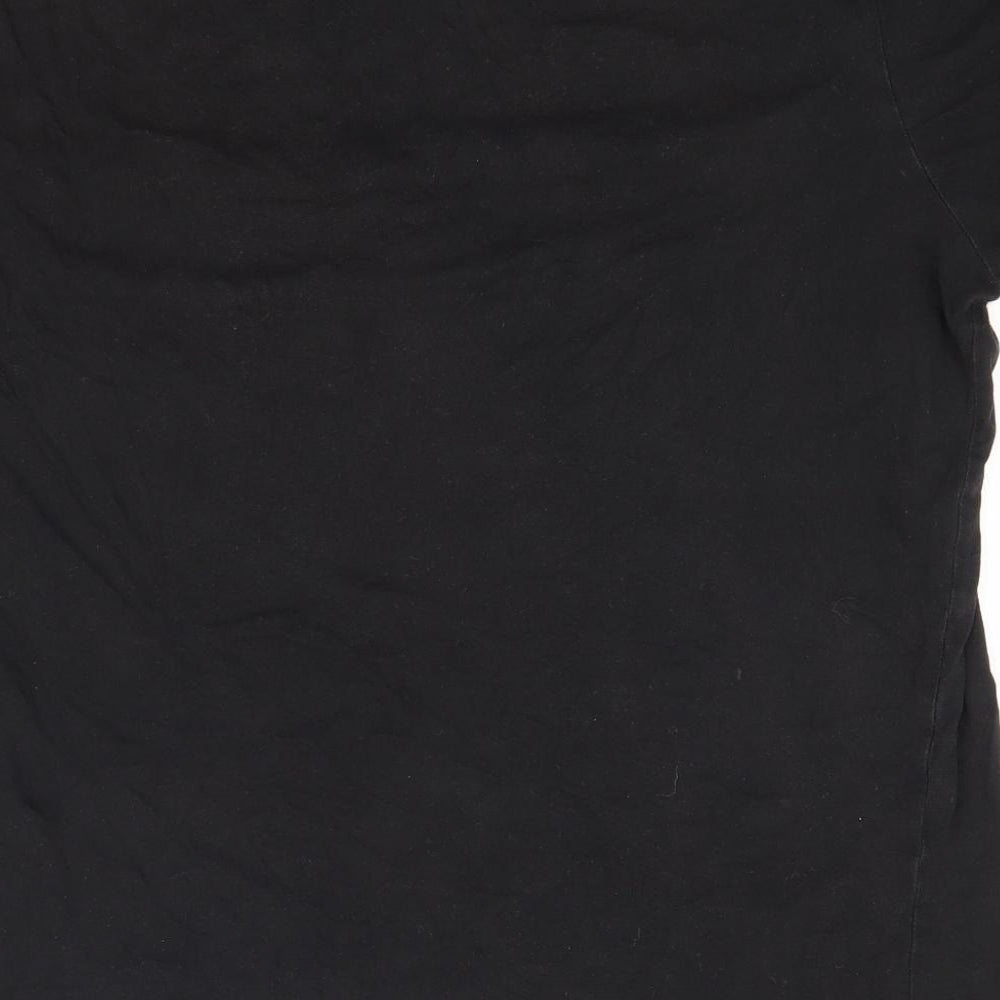 Divided Womens Black Basic T-Shirt Size L Round Neck - Au Revoir 1989 - 96