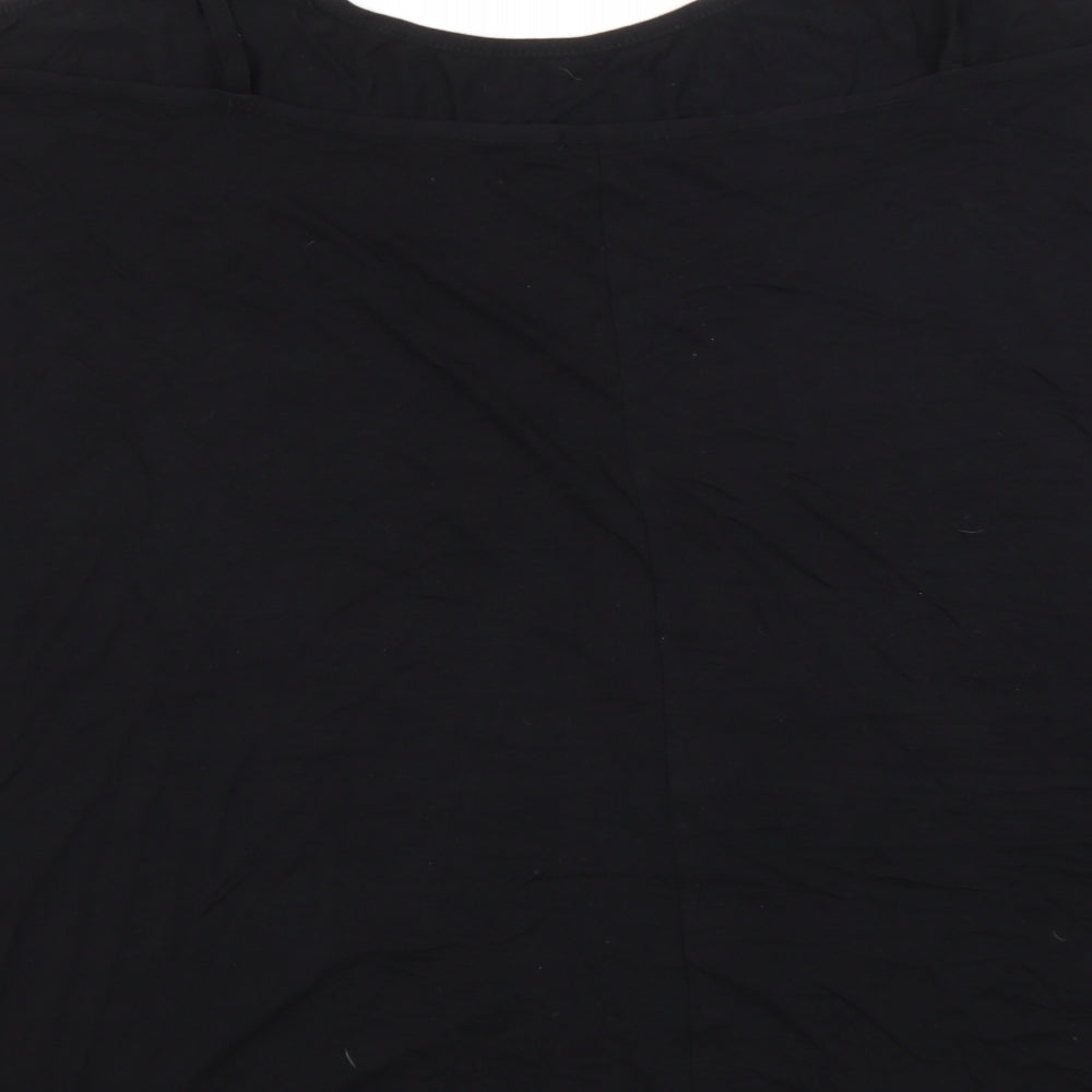 Boohoo Womens Black Viscose Basic Tank Size 18 Off the Shoulder
