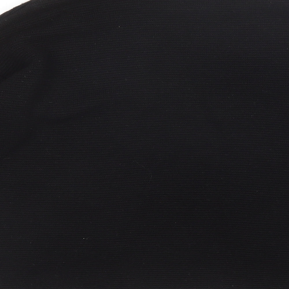 New Look Womens Black Mock Neck Acrylic Pullover Jumper Size 12