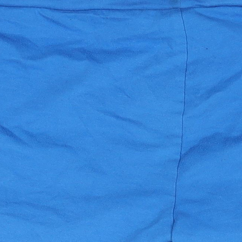 Xe Womens Blue Polyester Boyfriend Shorts Size XL Regular