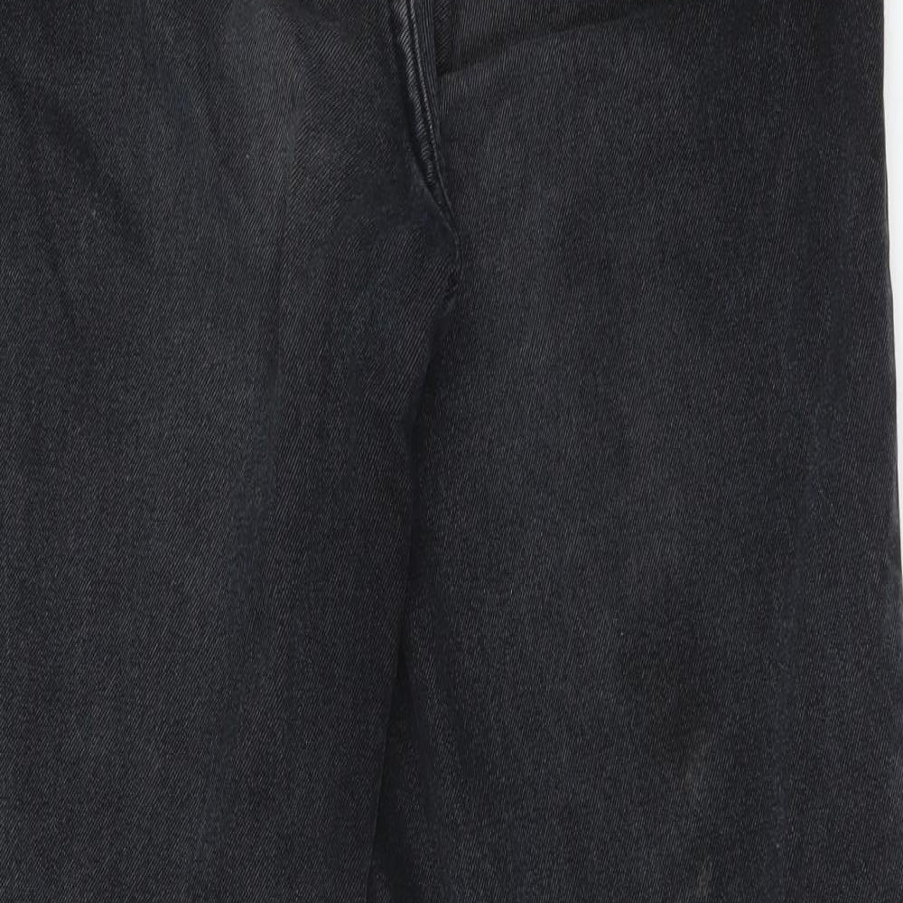 SheIn Womens Black Cotton Straight Jeans Size S L29 in Regular
