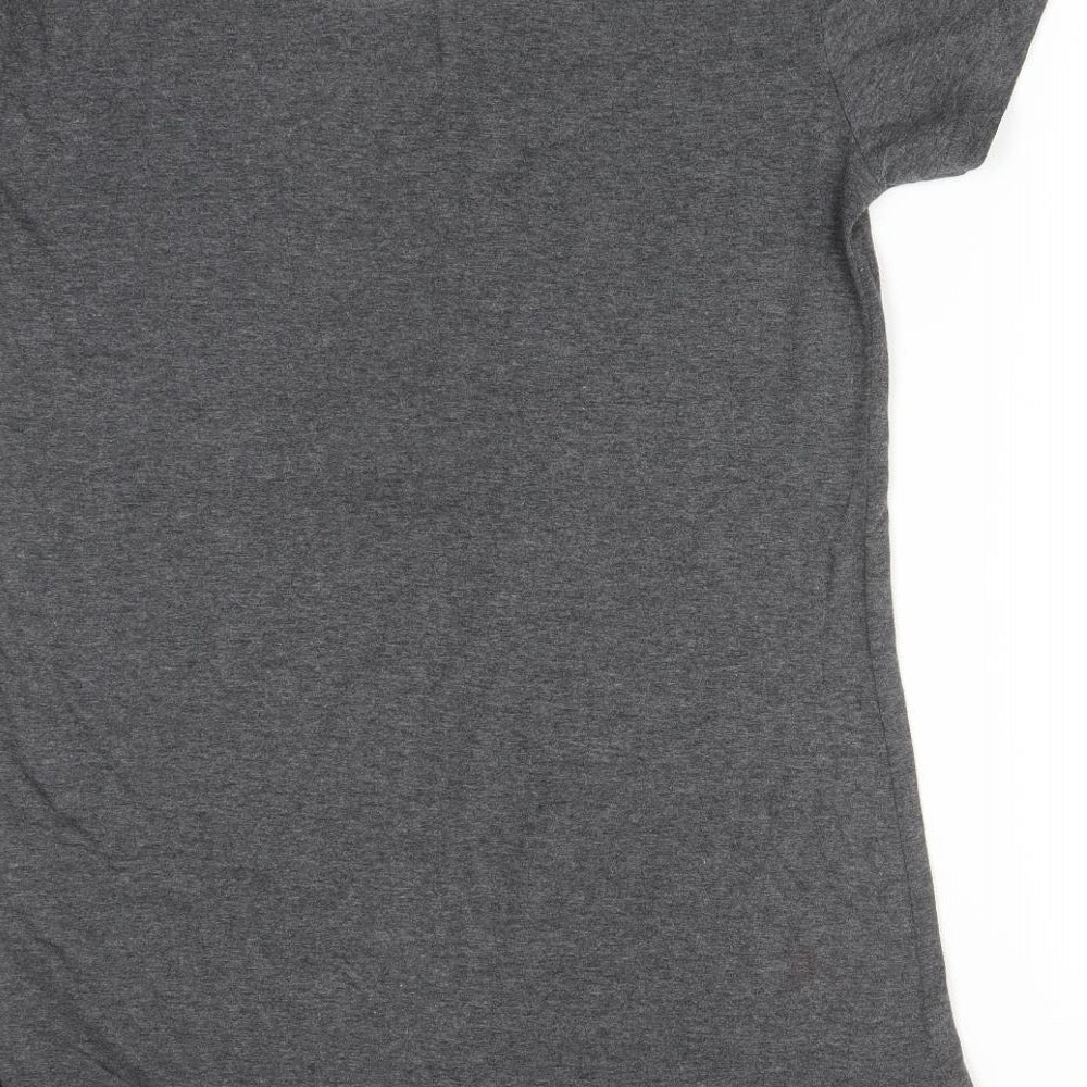 Primark Womens Grey Solid Polyester Pyjama Top Size S - The Deathly Hallows