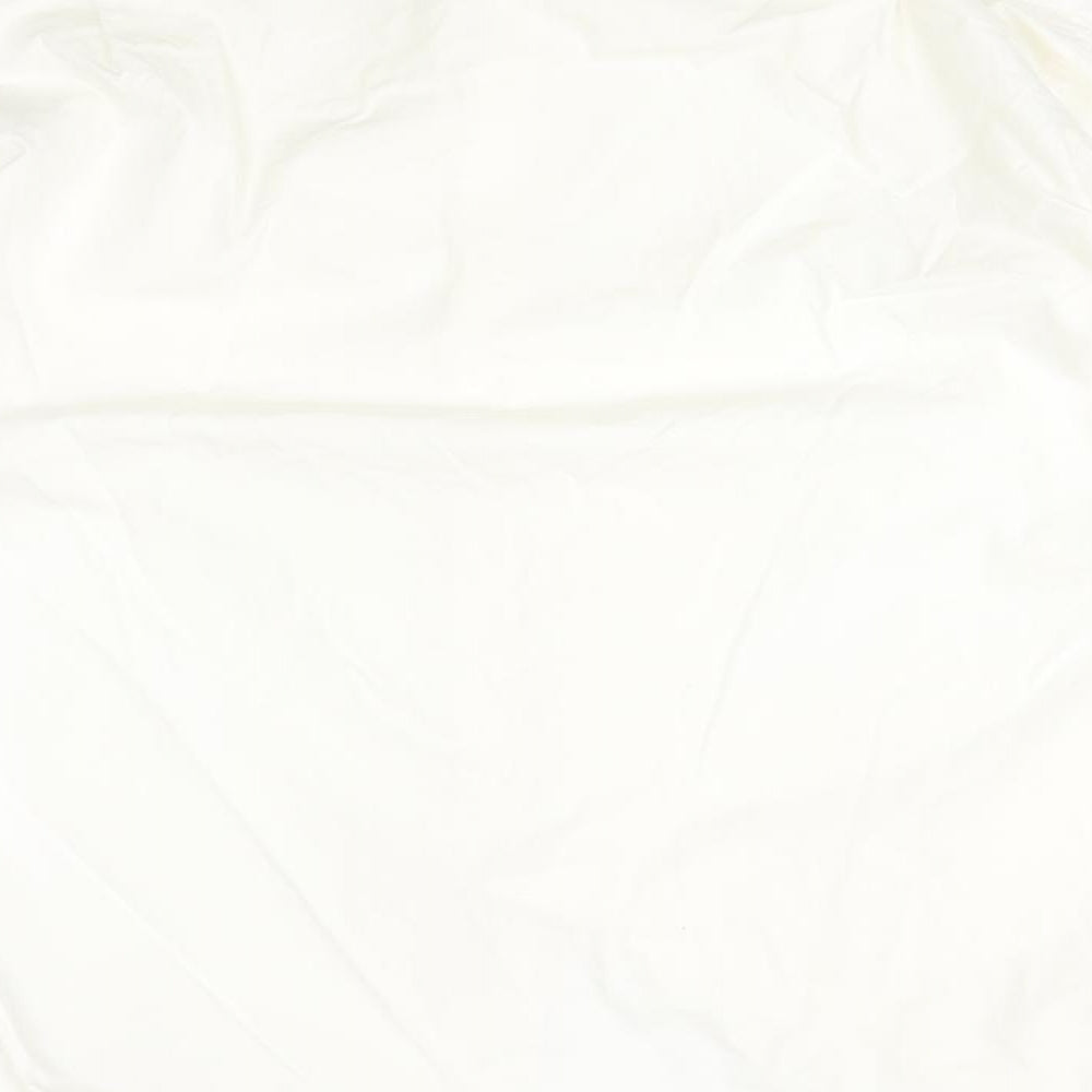 M*S Mens Ivory Cotton Button-Up Size 16 Collared