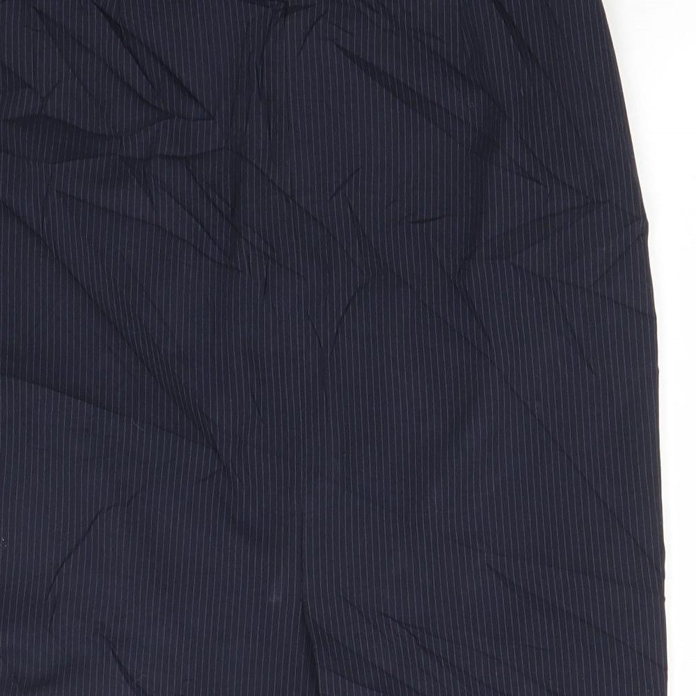 Uniqlo Womens Blue Striped Polyester Straight & Pencil Skirt Size 25 in