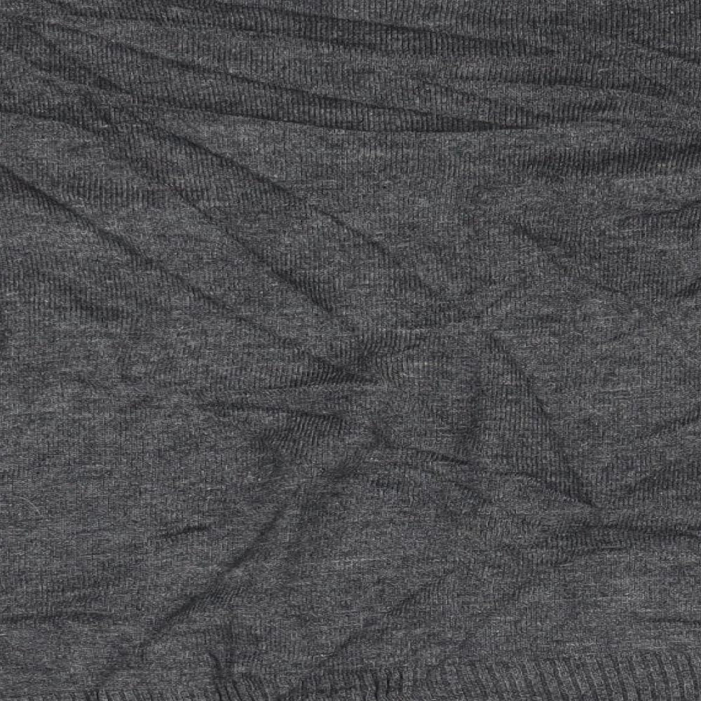 Preworn Womens Grey Round Neck Viscose Pullover Jumper Size L