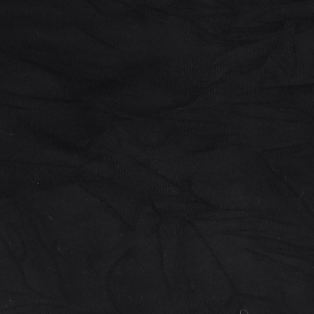 Bonmarché Womens Black Round Neck Acrylic Cardigan Jumper Size S