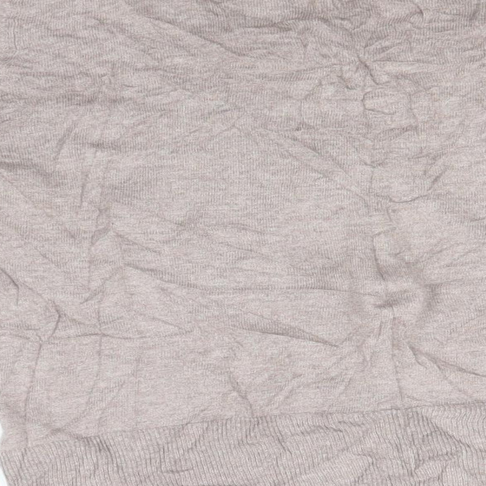Monsoon Womens Grey Round Neck Cotton Cardigan Jumper Size 12