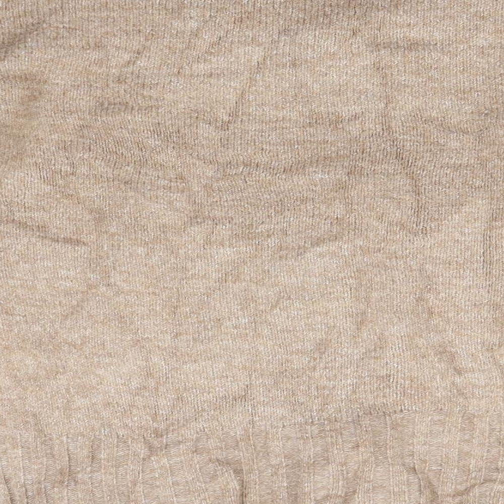 Primark Womens Beige V-Neck Acrylic Pullover Jumper Size 4