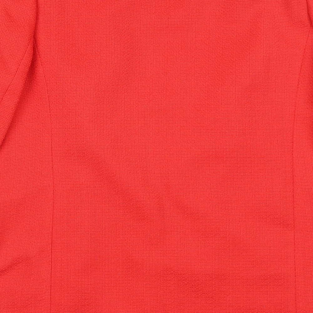 TU Womens Red Overcoat Jacket Size 14