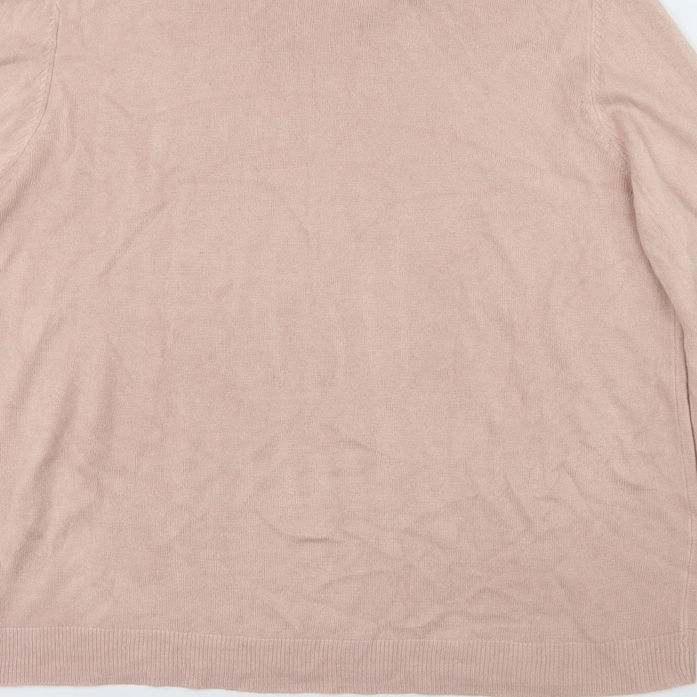 Originals Womens Pink Round Neck Acrylic Pullover Jumper Size 22