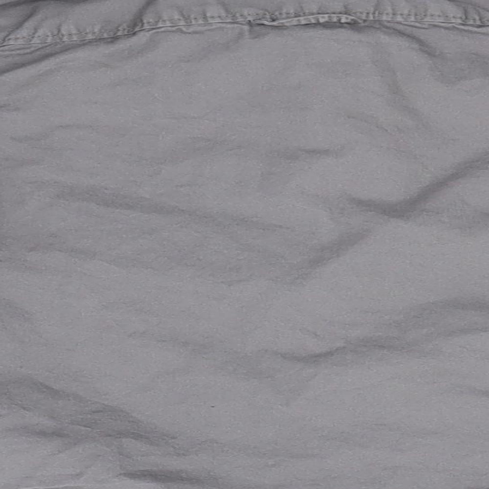 Preworn Boys Grey Cotton Basic Button-Up Size 3-4 Years Collared