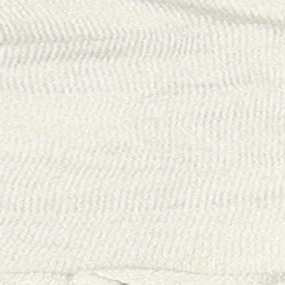 Preworn Womens Gold Round Neck Cotton Cardigan Jumper Size 4