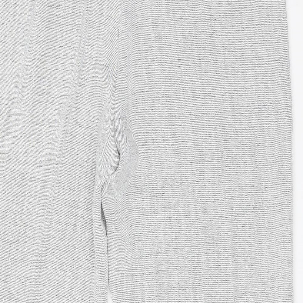 Gold Womens Grey Polyester Trousers Size 18 L27 in Regular