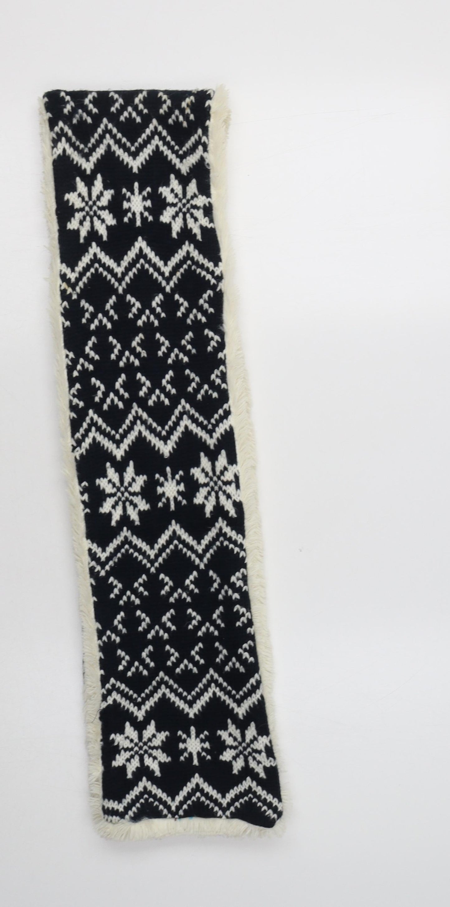 F&F Womens Blue Fair Isle Acrylic Scarf