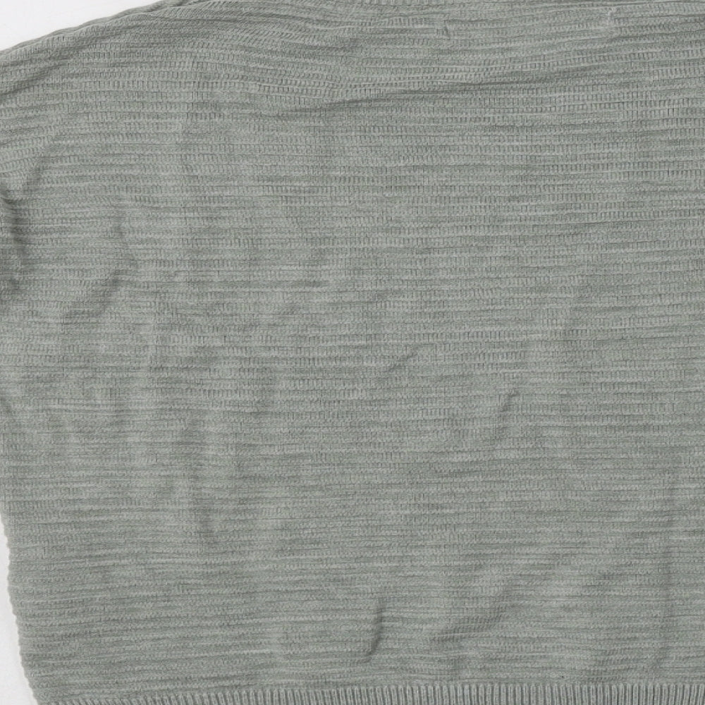 NEXT Womens Green Crew Neck Viscose Pullover Jumper Size 6