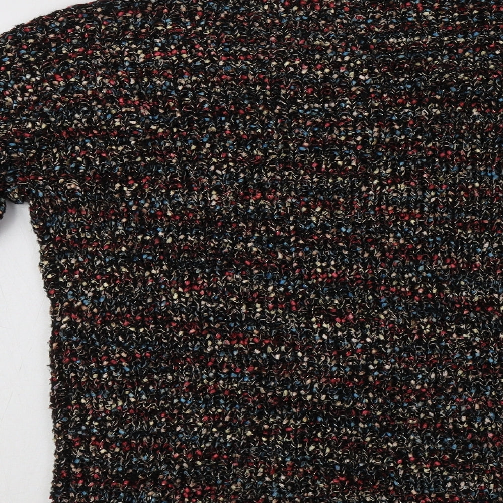Matalan Womens Multicoloured Crew Neck Acrylic Pullover Jumper Size 10