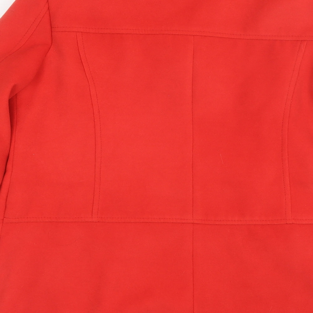 Dorothy Perkins Womens Red Pea Coat Jacket Size 14
