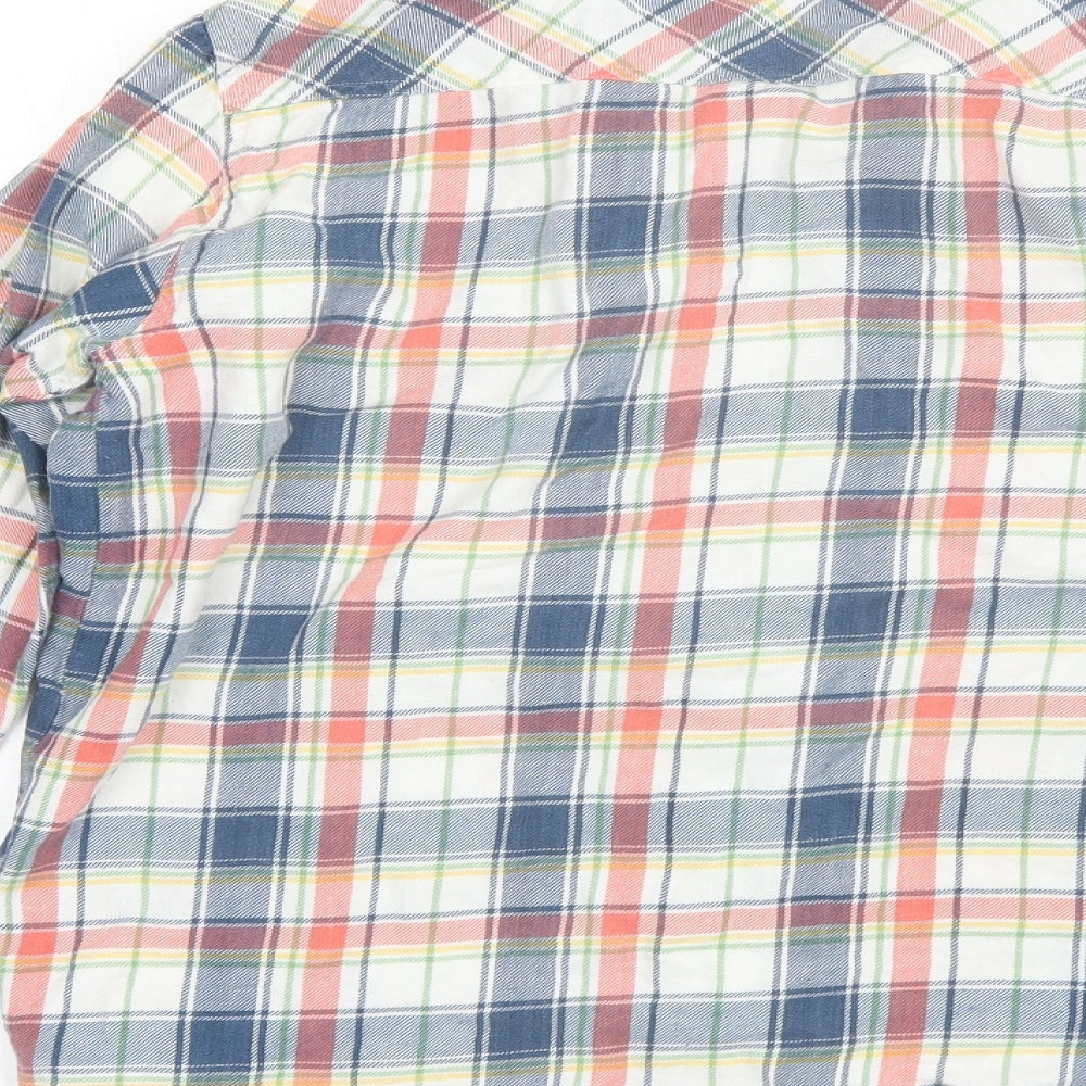 d'shea Mens Blue Plaid Cotton Button-Up Size M Collared