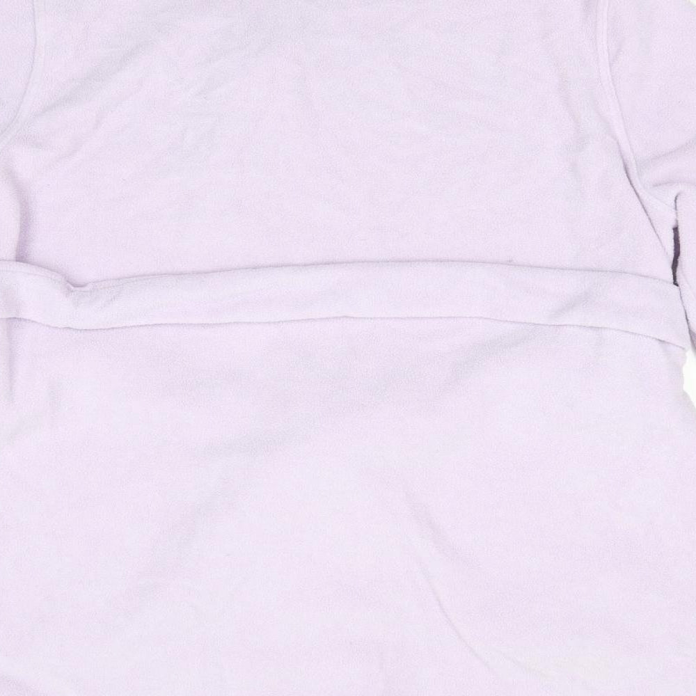 Marks & Spencer Womens Purple Solid Polyester Robe Size 12 - Pale lilac Mid length