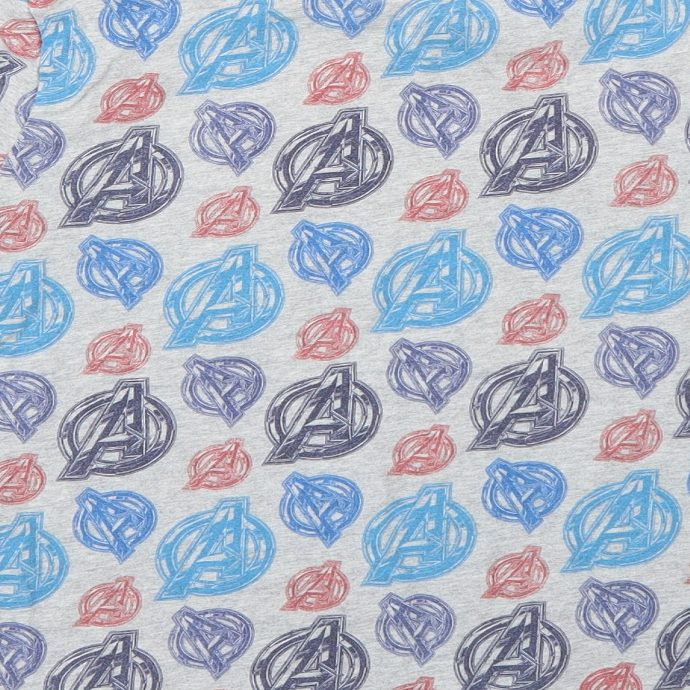 George Boys Grey Cotton Basic T-Shirt Size 11-12 Years Round Neck - marvel avengers