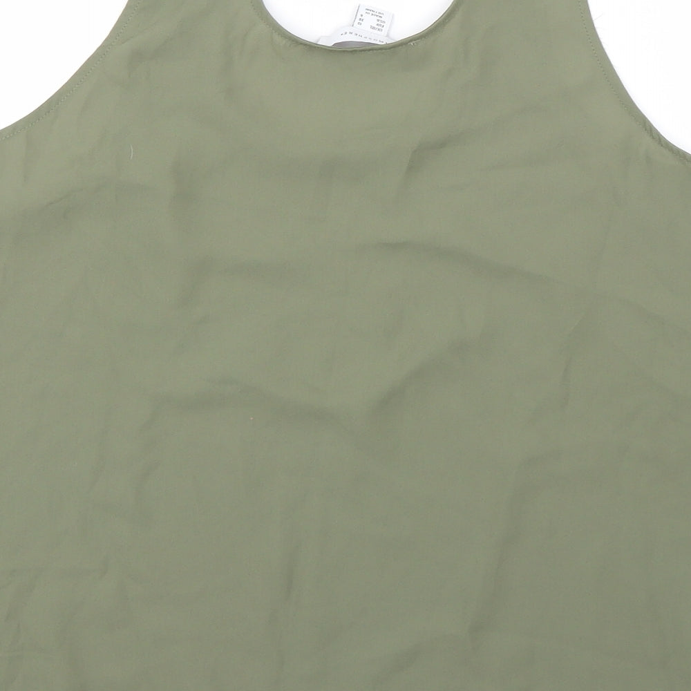 Atmosphere Womens Green Polyester Basic Blouse Size 10 Round Neck