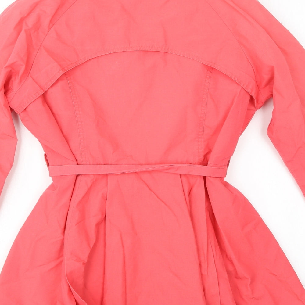 Red Herring Womens Pink Overcoat Coat Size 12