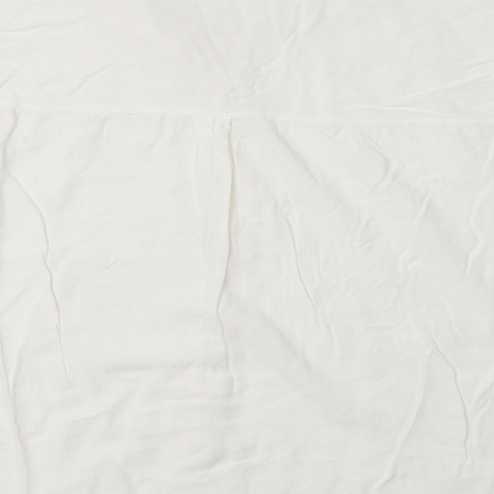 New Look Womens White Viscose Basic Button-Up Size 18 Collared