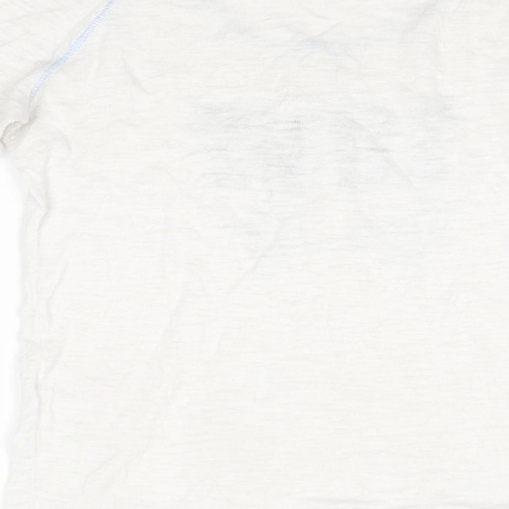 Berenice Womens White Linen Basic Blouse Size S Round Neck