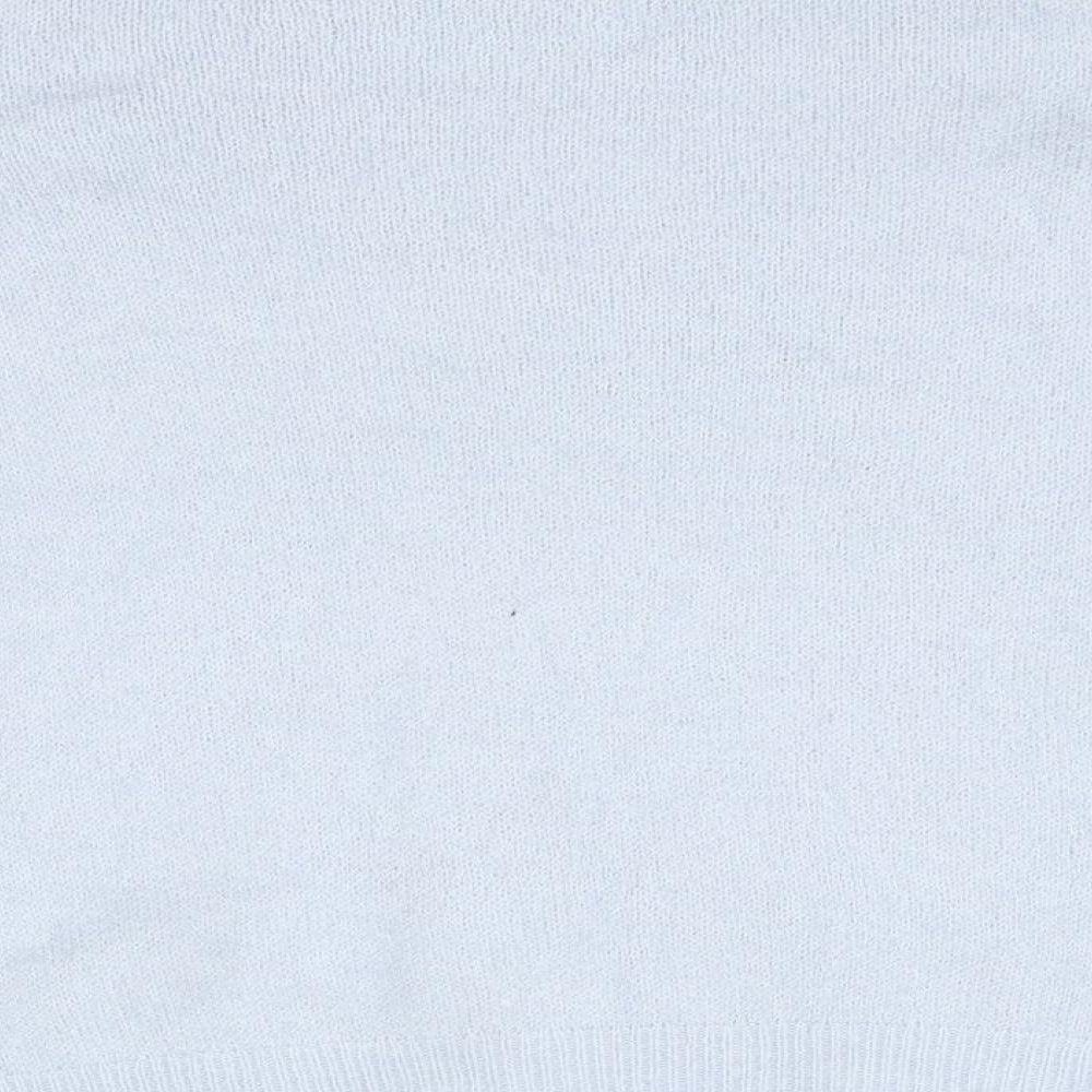 Matalan Womens Blue Round Neck Acrylic Pullover Jumper Size M