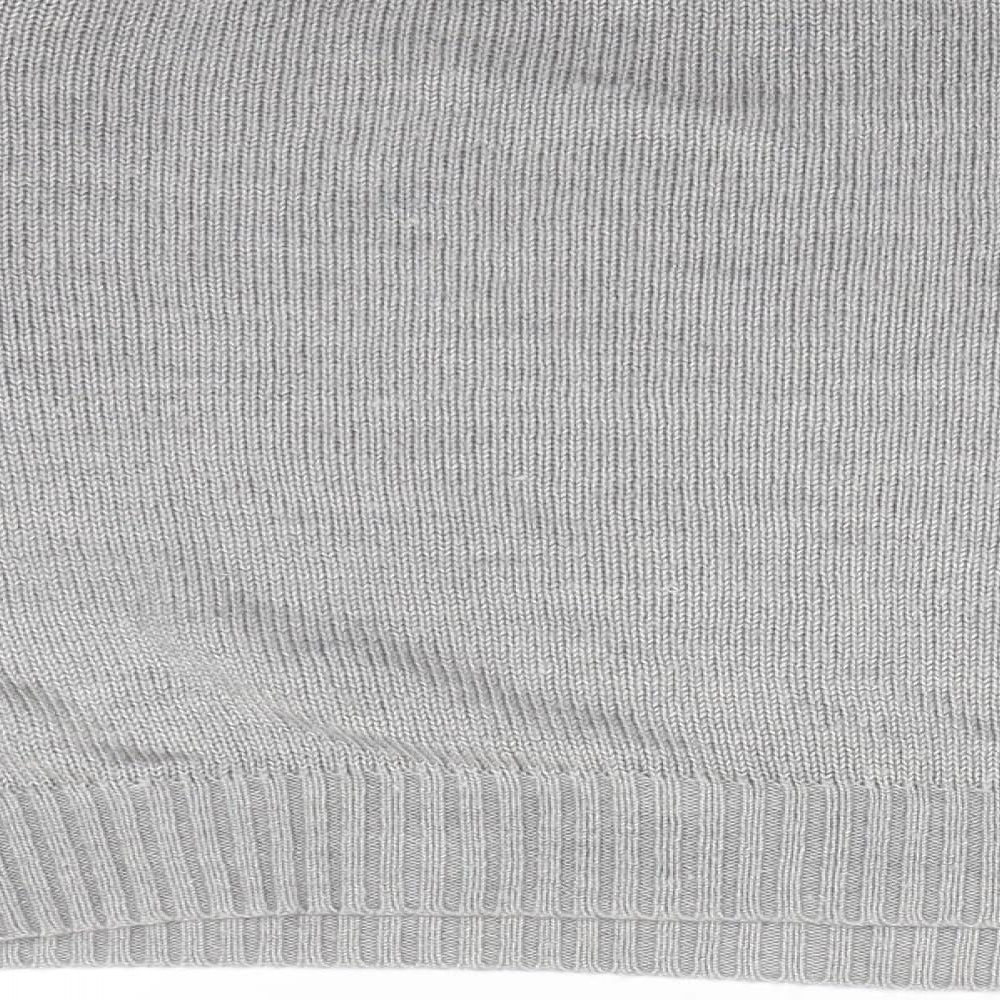 Divided Womens Grey Round Neck Acrylic Pullover Jumper Size M - Mid Grey Soft texture