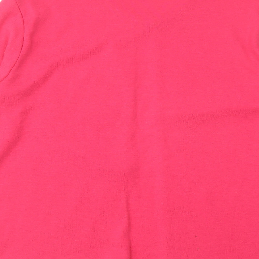 TIGI Womens Pink Round Neck Polyester Cardigan Jumper Size 14