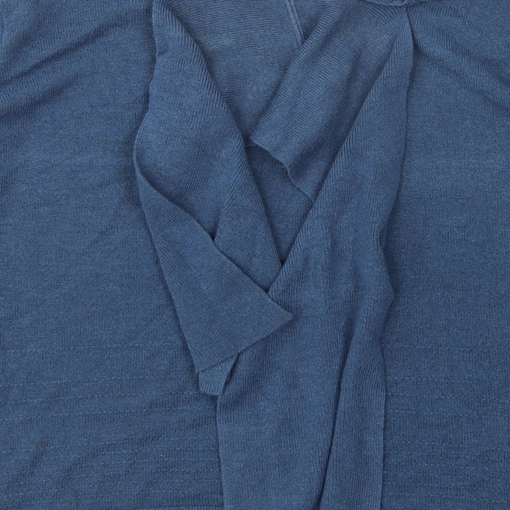 Marks & Spencer Womens Blue Round Neck Modal Pullover Jumper Size 14