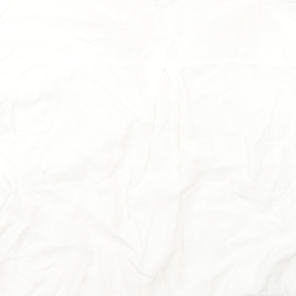 Warehouse Womens White Viscose Basic Blouse Size 8 V-Neck