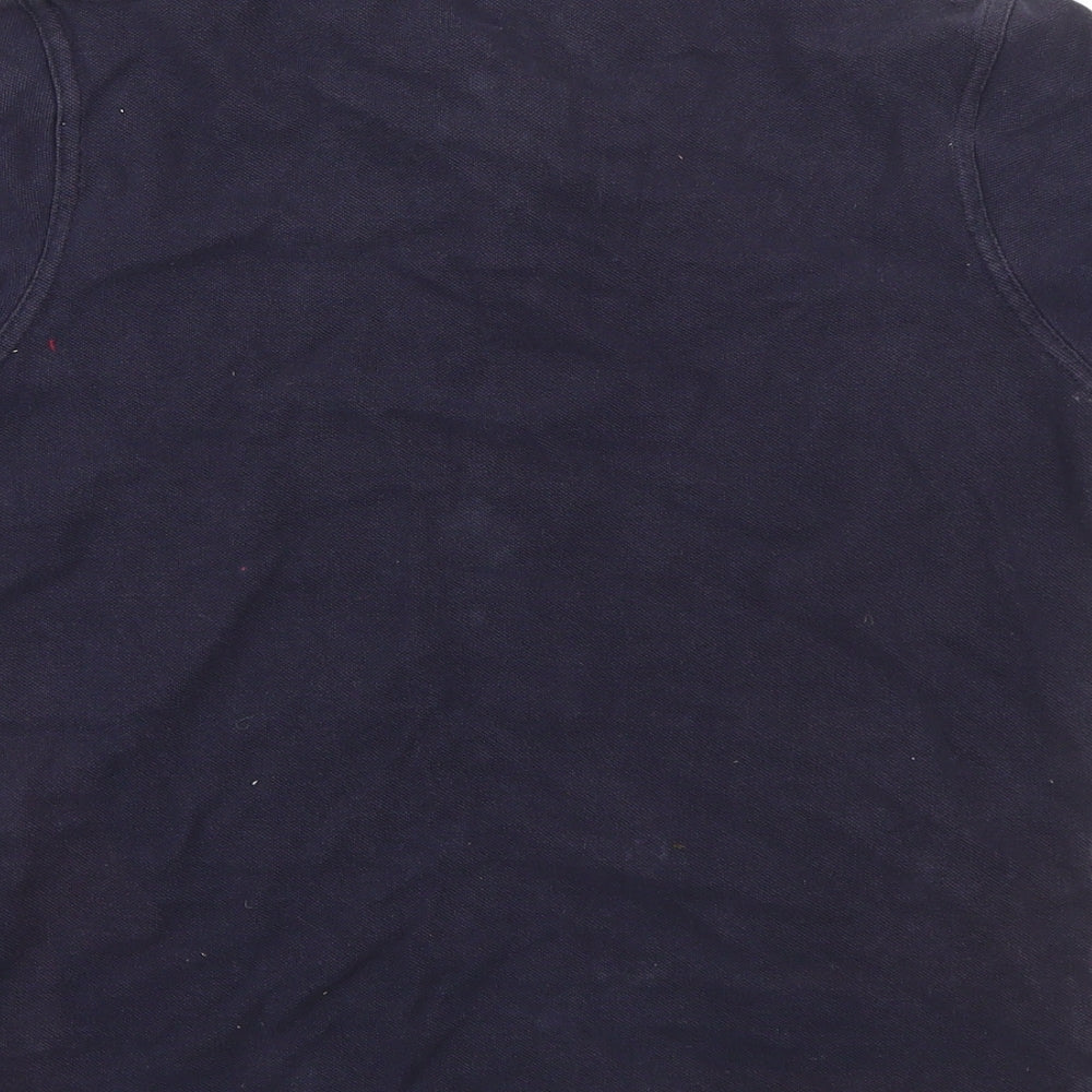 George Boys Blue Cotton Basic Polo Size 10-11 Years Collared