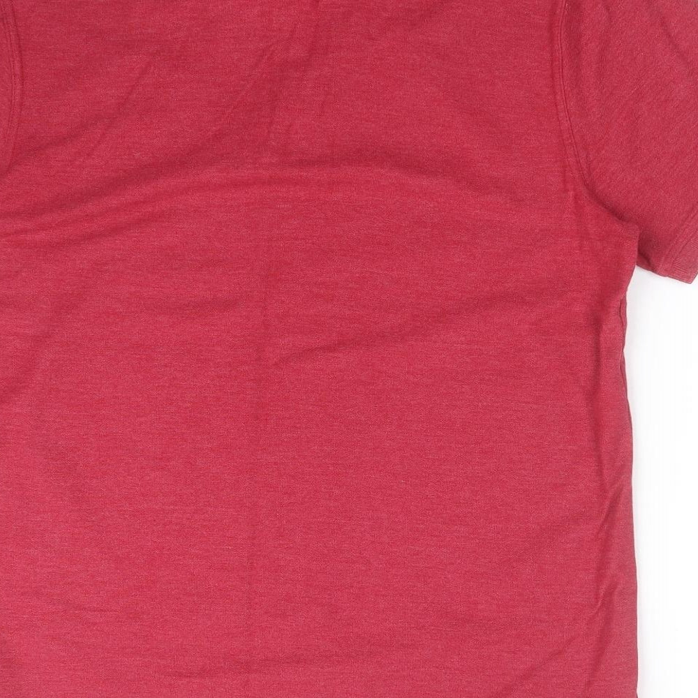 Easy Mens Red Cotton Polo Size L Collared