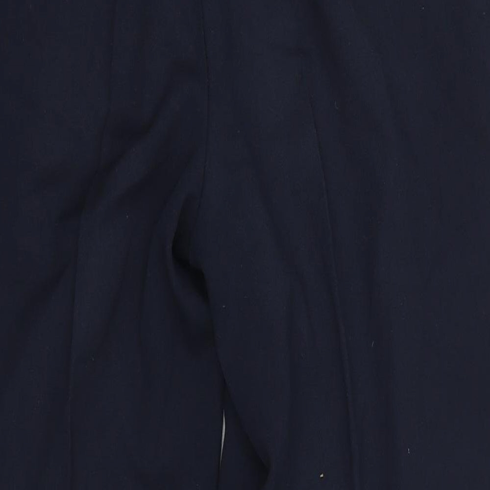 Marks & Spencer Womens Blue Polyester Dress Pants Trousers Size 16 L24 in Regular