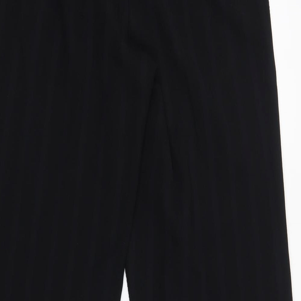 Marks & Spencer Womens Black Polyester Dress Pants Trousers Size 12 L31 in Regular